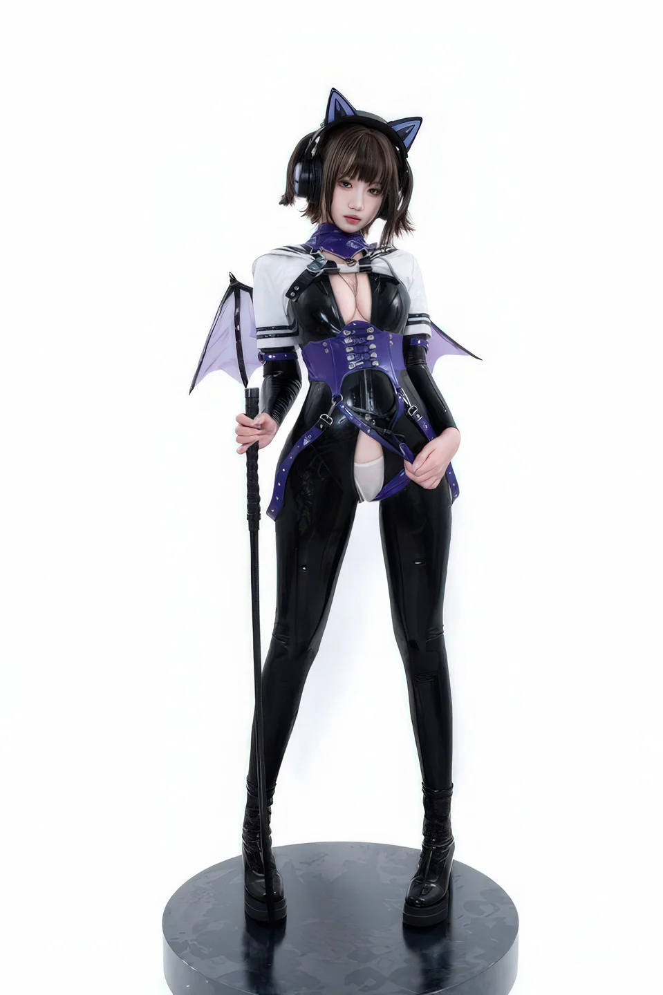 柒柒要乖哦 - No.066 白棚胶衣 [78P-231MB] tg@simisebaisi 【丝足阁】034.webp